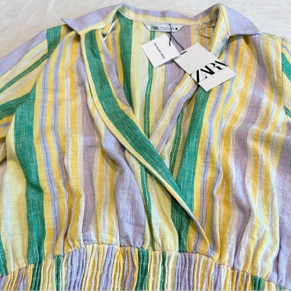 NWT Zara Pastel Striped Smocked Mini Dress "The Valery Dress" Blogger Favorite - Picture 8 of 12